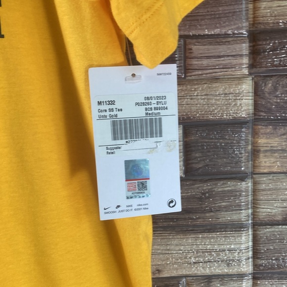 NWT Unisex Medium Nike Gold Baylor Bears Country T Shirt - Picture 2 of 8